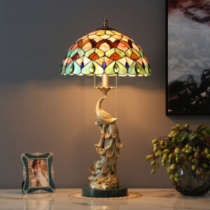 French Pastoral Art LED Colourful Table Lamp