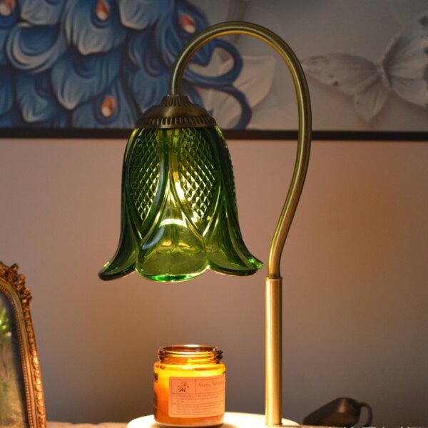 Jade Electric Candle Warmer Glass Table Lamp - Image 3