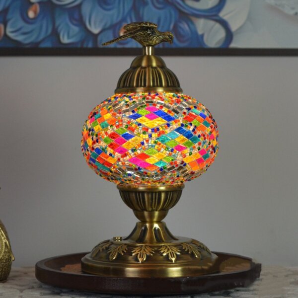 Turkish Moroccan Mosaic Glass Table Light - Image 2