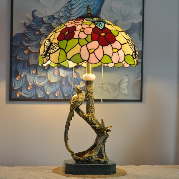 European Retro Grape Copper Glass Table Light - Image 2
