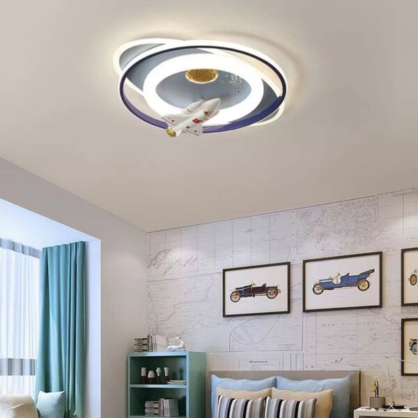 H19CM Cartoon Astronaut Iron Modern LED Ceiling Lamp - Image 3