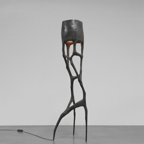 Art Tree Crotch Black Standing Floor Light - Image 3