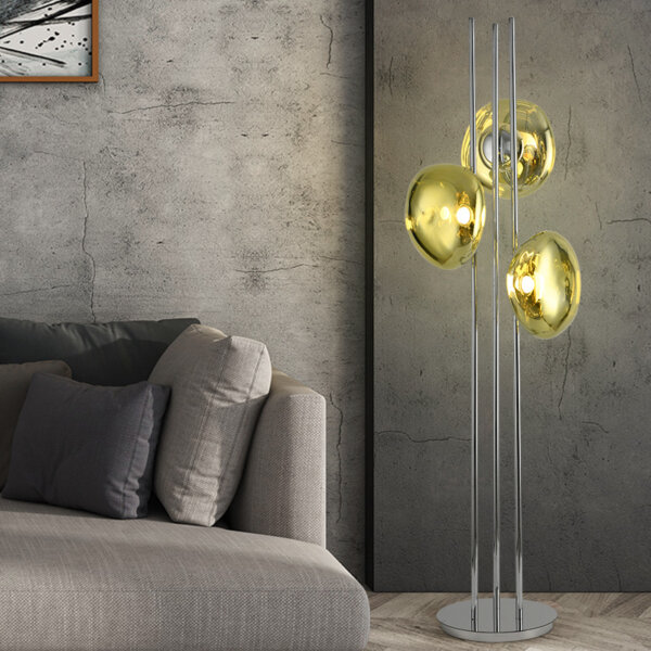 3 Head Hardware Red Golden Grey Lava Floor Light - Image 3