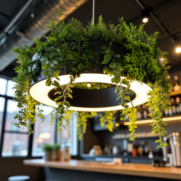 Green Plant Aluminum Pendant Lamp - Image 4