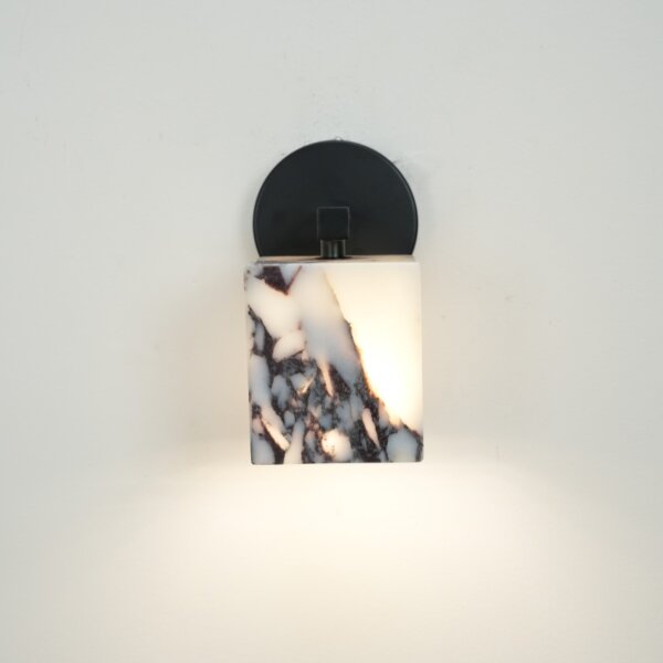 Edge 85mm Cube Marble Wall Lamp - Image 3