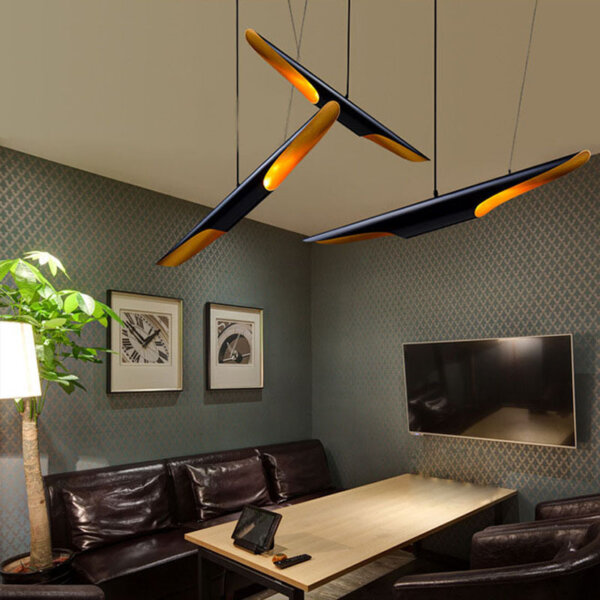 D6/8cm Diagonal Straight Tube Aluminum Pendant Light - Image 3