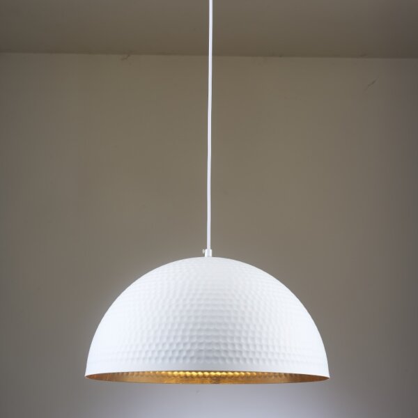 White Black One Bulb Pendant Lamp - 图片 3