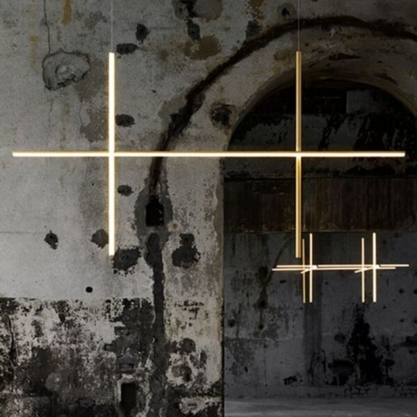 H81cm Linear Aluminum Pendant Lamp - 图片 3