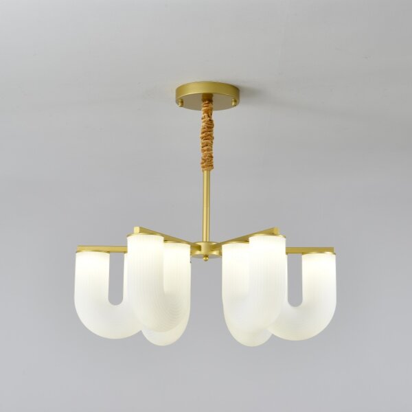 Gold LED U-Shaped Design Pendant Lamp - 图片 3