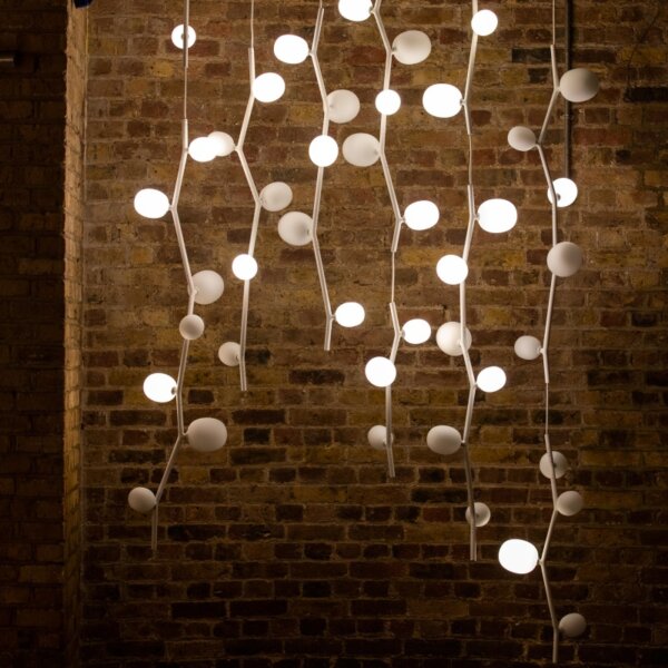 White Black Pink Tree Pendant Light - 图片 3