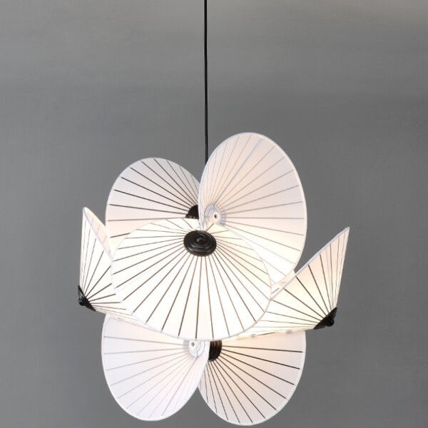 H60cm Umbrella Hardware Fabric Pendant Light - 图片 3