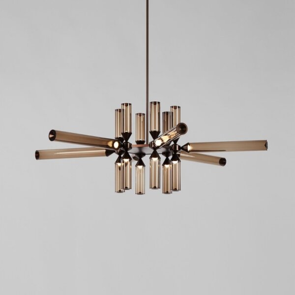 Aluminum Cylinder Glass Pendant Lamp - 图片 3