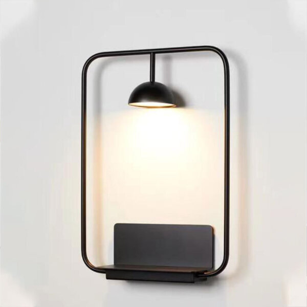 Red Black Iron Wall Light - 图片 3