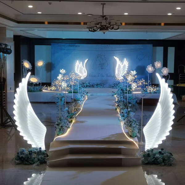 Angel Wings LED Wedding Floor Light - 图片 3