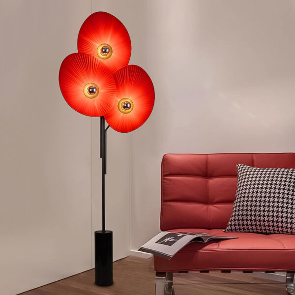 H180CM Yellow Red Blue Flower Floor Light - 图片 3