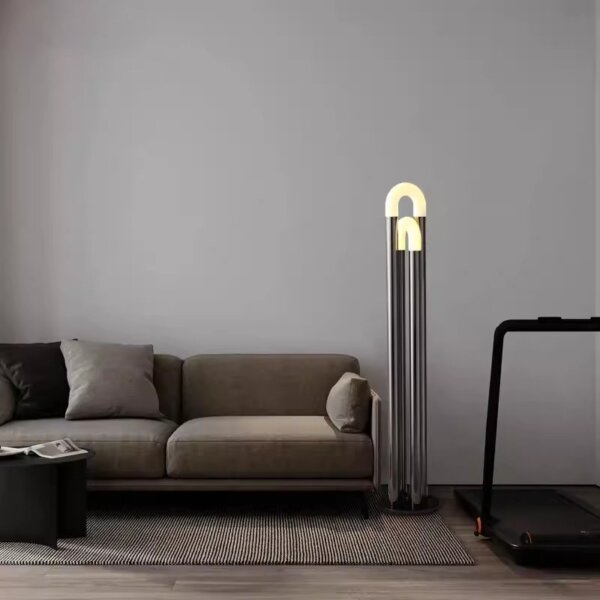 U Tube Glass Metal Floor Lamp - 图片 3