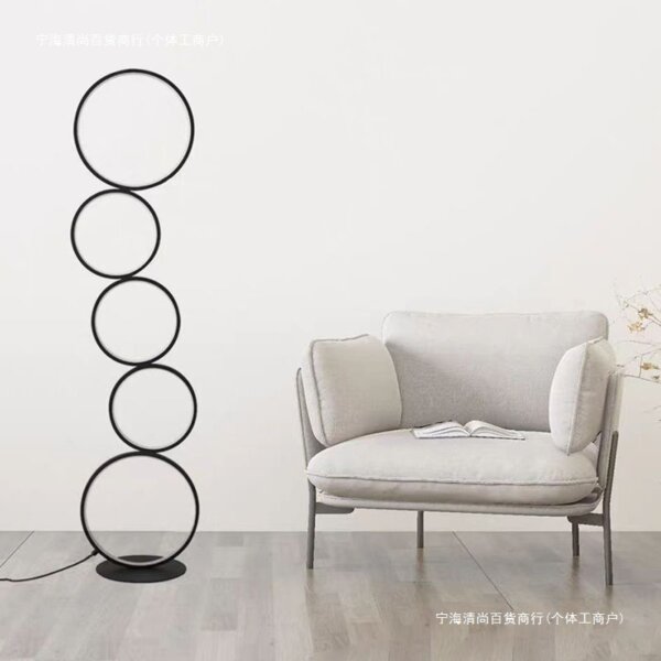 Multi-Ring black white LED Floor light - 图片 3