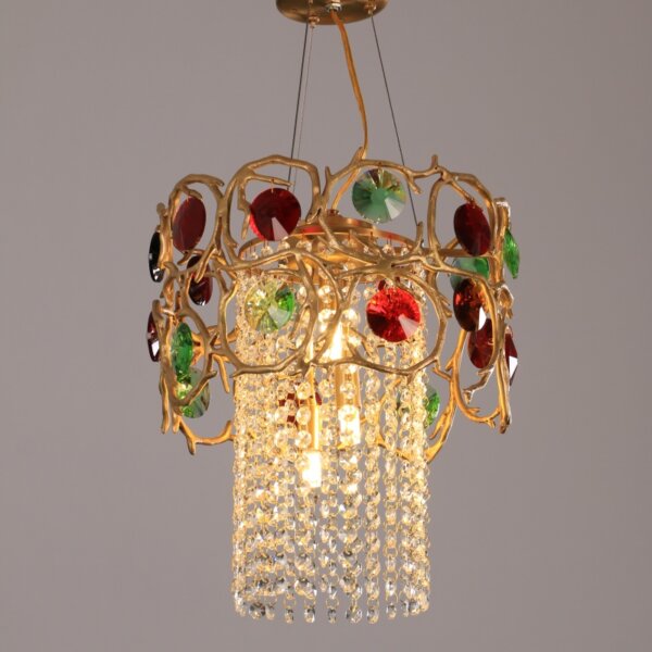 H35cm Copper Crystal Chandelier - 图片 3