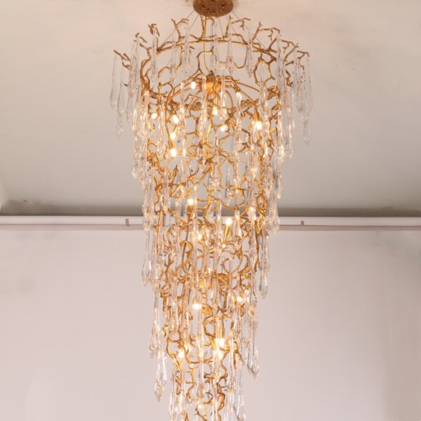 H180CM Crystal Tree Branch Chandelier - 图片 3