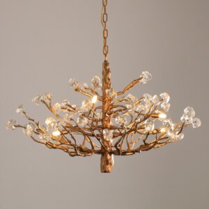All-Copper Chandelier LED Glass Branch