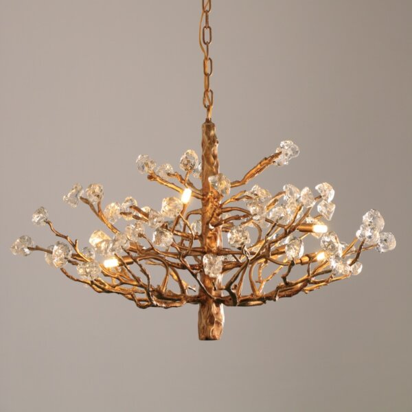 All-Copper Chandelier LED Glass Branch