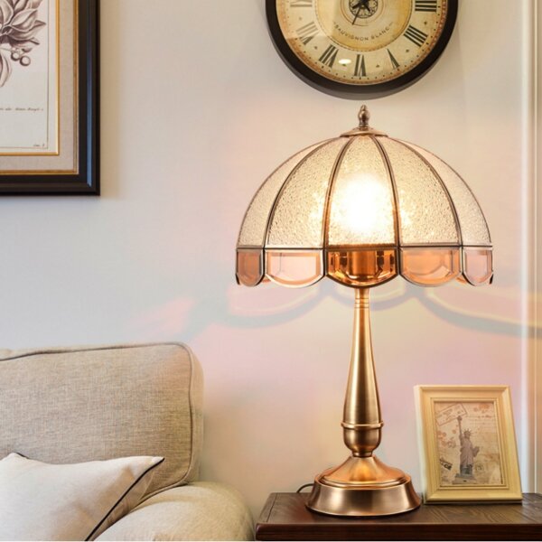 H48cm Copper Glass E27/E26 Table Light - Image 3