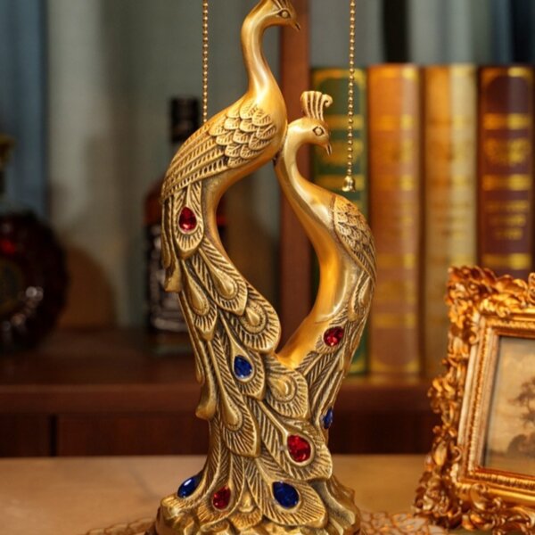 Pastoral Copper Art LED Table Lamp - Image 3