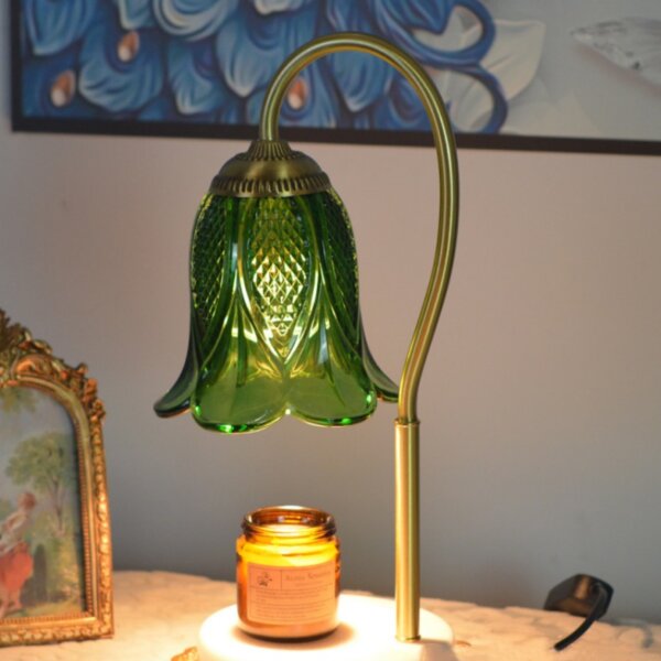 Jade Electric Candle Warmer Glass Table Lamp - Image 4