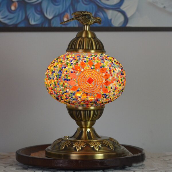 Turkish Moroccan Mosaic Glass Table Light - Image 3