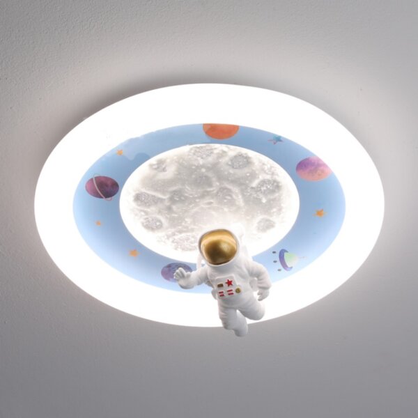 Pink Blue LED Flush Mount Ceiling Lamp - Image 3
