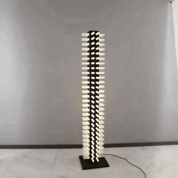 H175CM Pillar Iron Acrylic LED Floor Lamp - 图片 4
