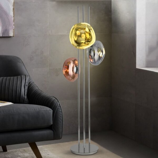 3 Head Hardware Red Golden Grey Lava Floor Light - Image 4