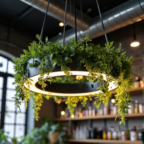 Green Plant Aluminum Pendant Lamp - Image 5