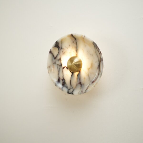 D25CM Round Hardware Marble Wall Light - Image 4