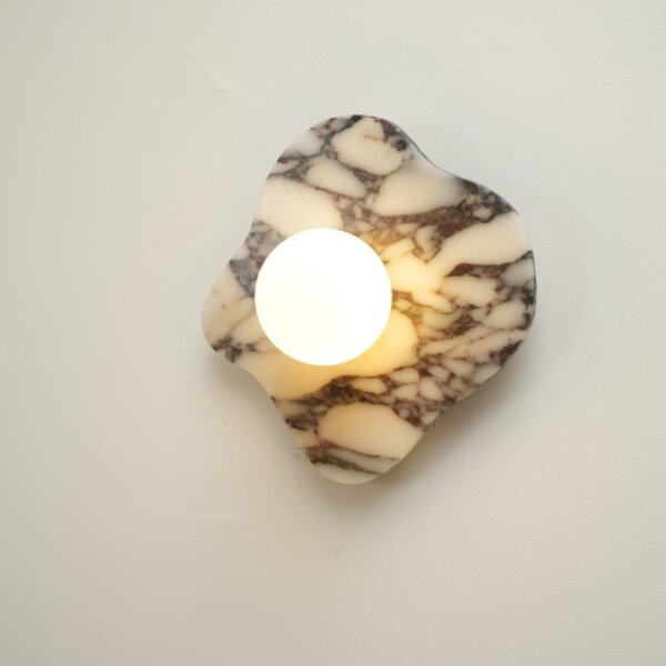H29cm Irregular Marble LED Wall Lamp - Image 4
