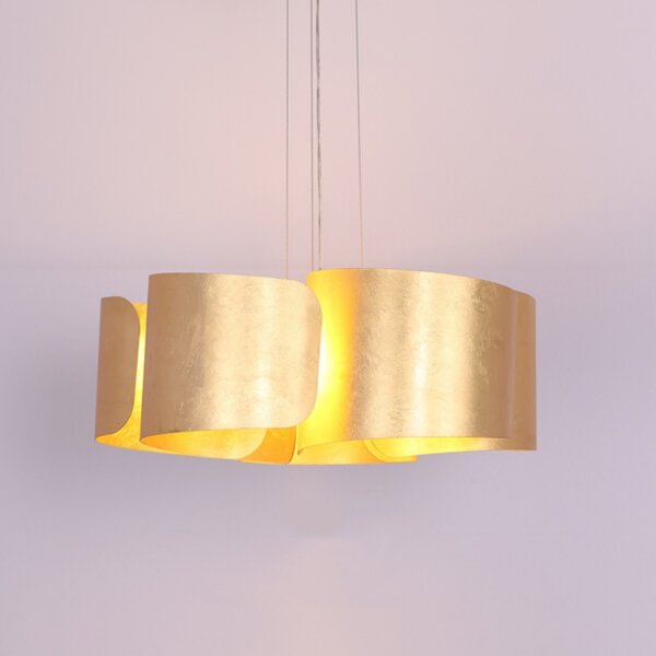 D50cm Golden Foil Iron LED Pendant Lamp - Image 4