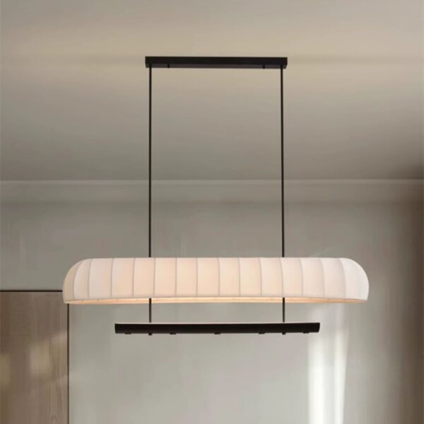D80/120/200CM Fabric Silk Large Pendant Light - 图片 4
