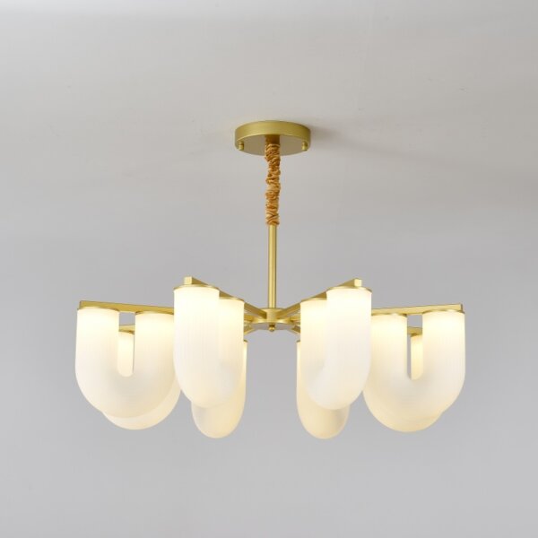 Gold LED U-Shaped Design Pendant Lamp - 图片 4