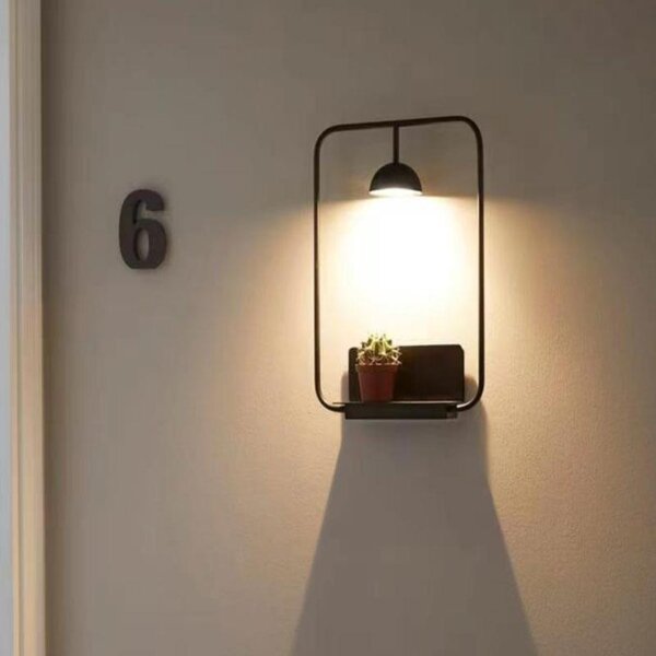 Red Black Iron Wall Light - 图片 4