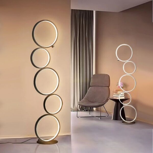 Multi-Ring black white LED Floor light - 图片 4