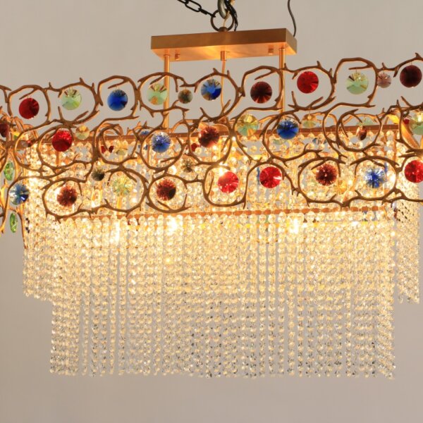 H35cm Copper Crystal Chandelier - 图片 4