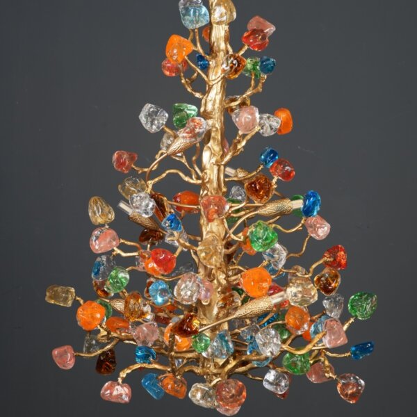 Gold Leaf Glass Chandelier - 图片 4