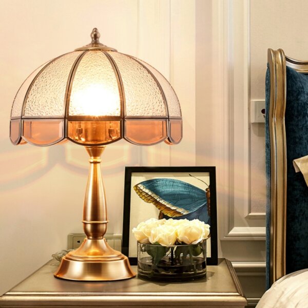 H48cm Copper Glass E27/E26 Table Light - Image 4