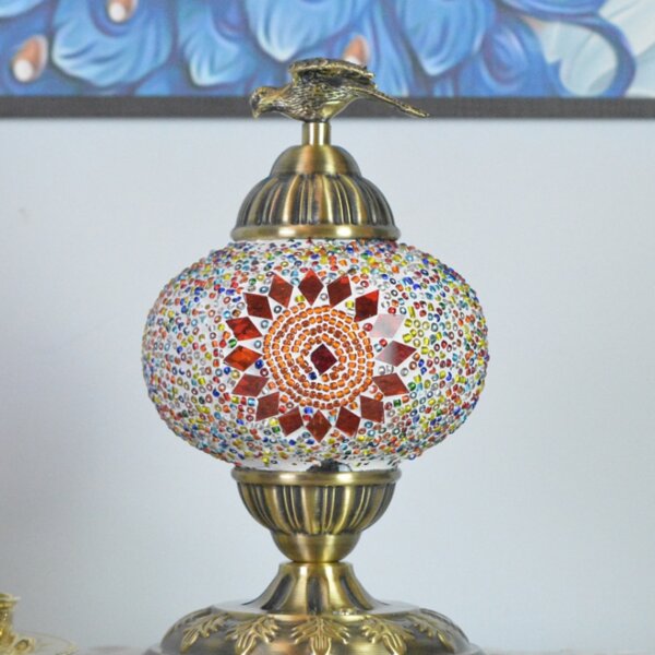 Turkish Moroccan Mosaic Glass Table Light - Image 4