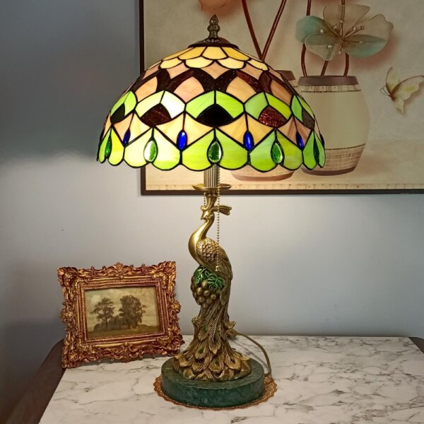 Retro Pastoral Copper Shell Table Light - Image 4