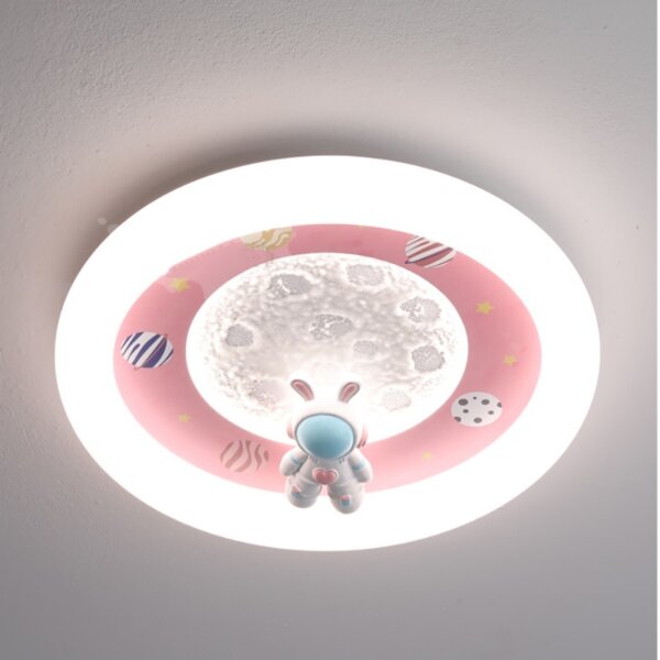Pink Blue LED Flush Mount Ceiling Lamp - Image 4