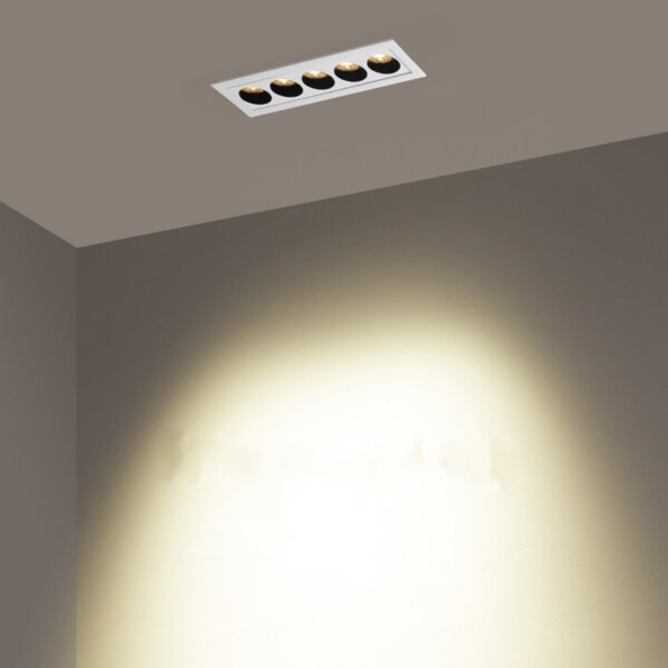 10/20/30W Recessed Dimmable Linear LED Grill Spotlight - Image 5