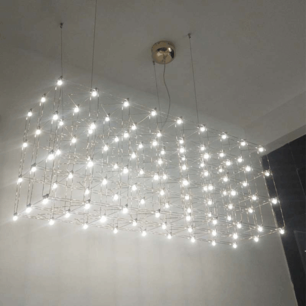 Large LED Stainless Steel Crystal Chandelier - 图片 5