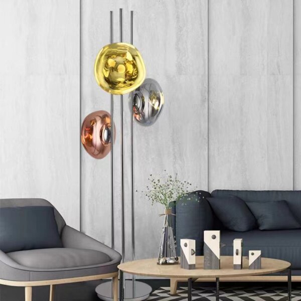 3 Head Hardware Red Golden Grey Lava Floor Light - Image 5