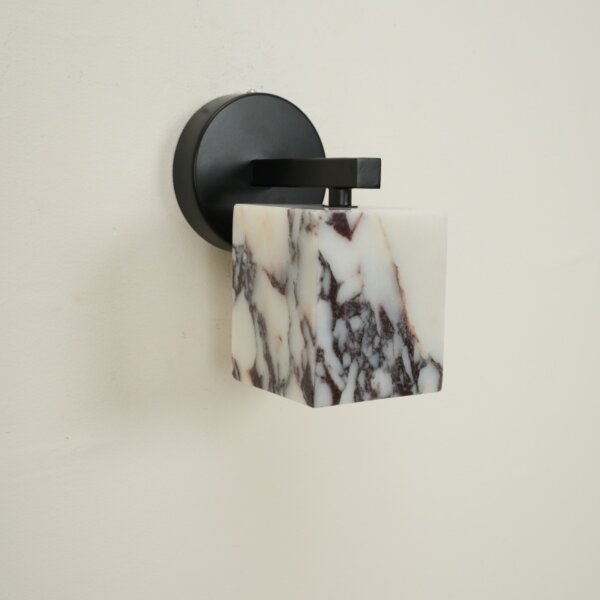 Edge 85mm Cube Marble Wall Lamp - Image 5